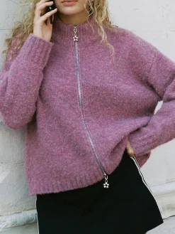 Gemma Zip Up - Pink Marble