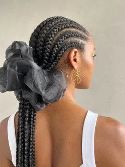 Giant Organza Scrunchie - Black