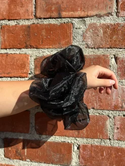 Giant Organza Scrunchie - Black