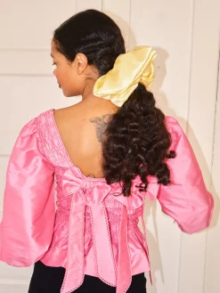 Giant Satin Scrunchie - Daffodil