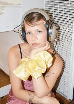 Giant Satin Scrunchie - Daffodil