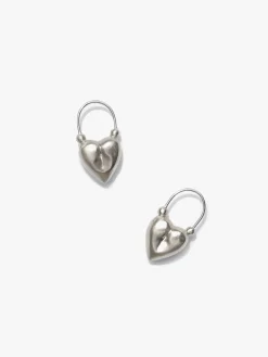 Heart Earrings - Silver