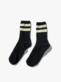Her Varsity Sock - Black