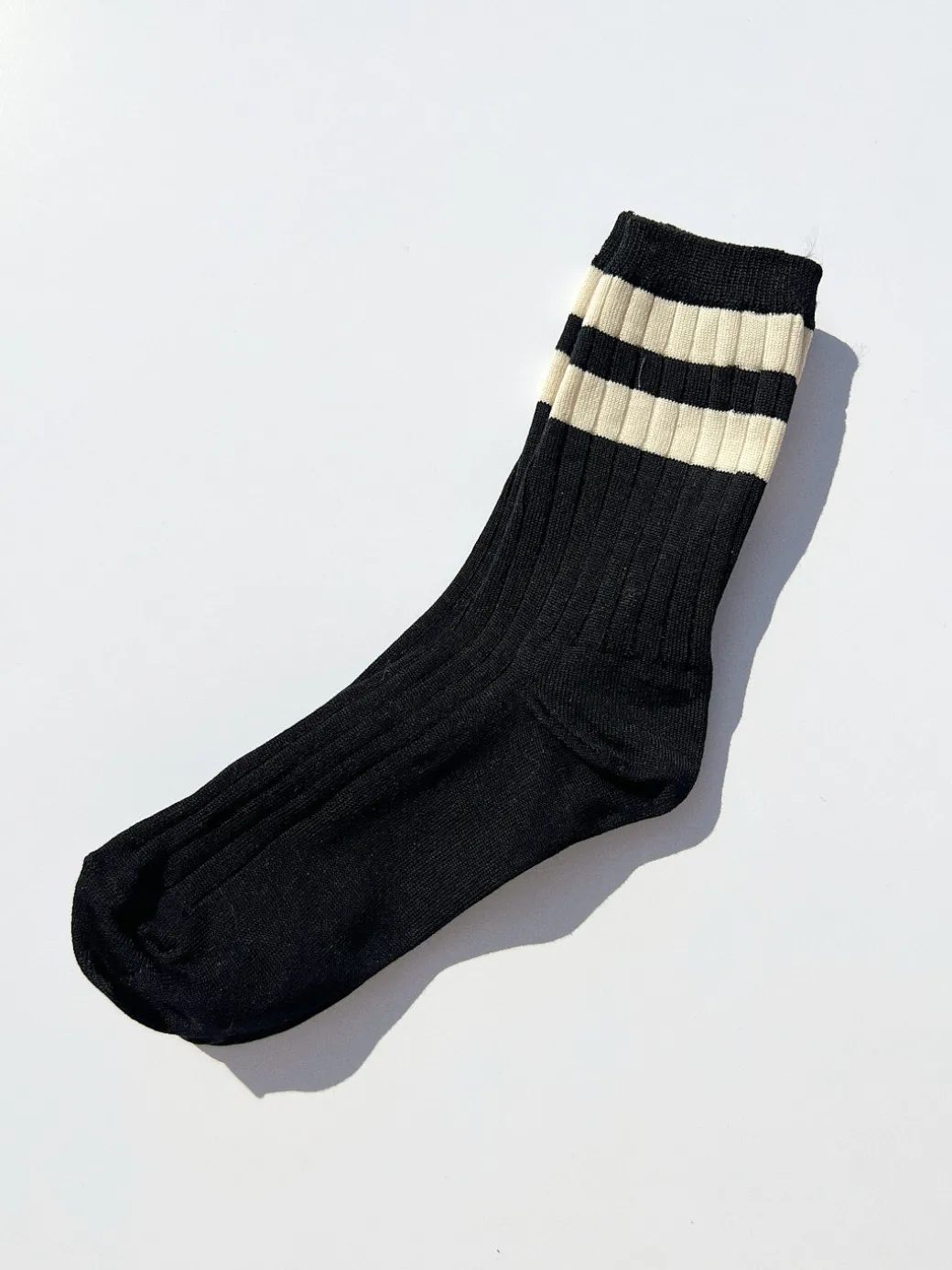 Her Varsity Sock - Black