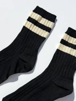 Her Varsity Sock - Black