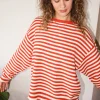 "I Can't Believe it's Not Vintage" Crewneck - Red Stripe
