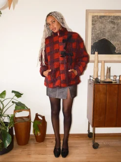 Ingrid Borg Jacket - Red Plaid