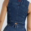 Isla Denim Vest - Vintage Wash