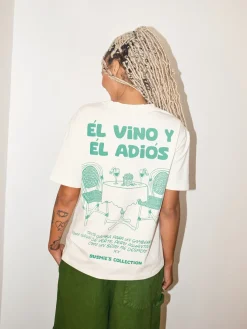 Él Vino Y Él Adiós T-Shirt - White u0026 Green