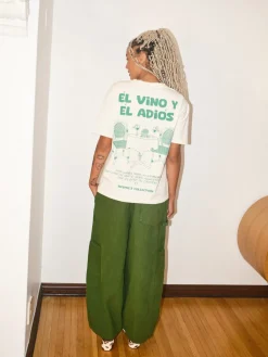 Él Vino Y Él Adiós T-Shirt - White u0026 Green