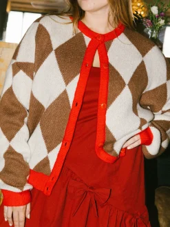 Lauda Cardi - Brown Argyle