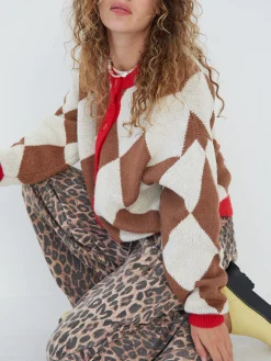 Lauda Cardi - Brown Argyle
