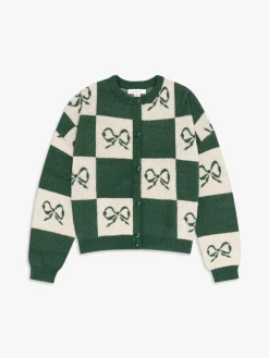 Lauda Cardi - Emerald Bow Check