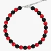 Lola Beaded Necklace - Red/Black