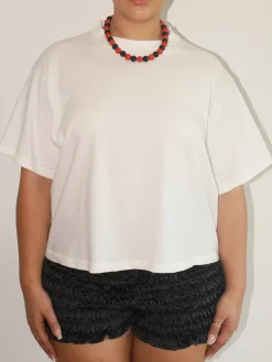 Lola Beaded Necklace - Red/Black
