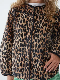 Macey Quilted Jacket - Leopard