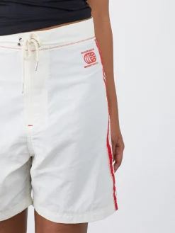 Made Some Long Shorts - Cream u0026 Red