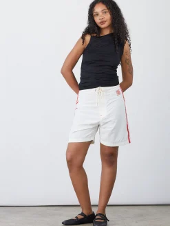 Made Some Long Shorts - Cream u0026 Red