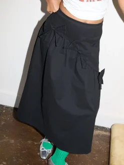 Maeve Bows Skirt - Black