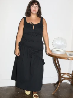 Maeve Bows Skirt - Black