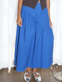 Maeve Midi Skirt - Cobalt