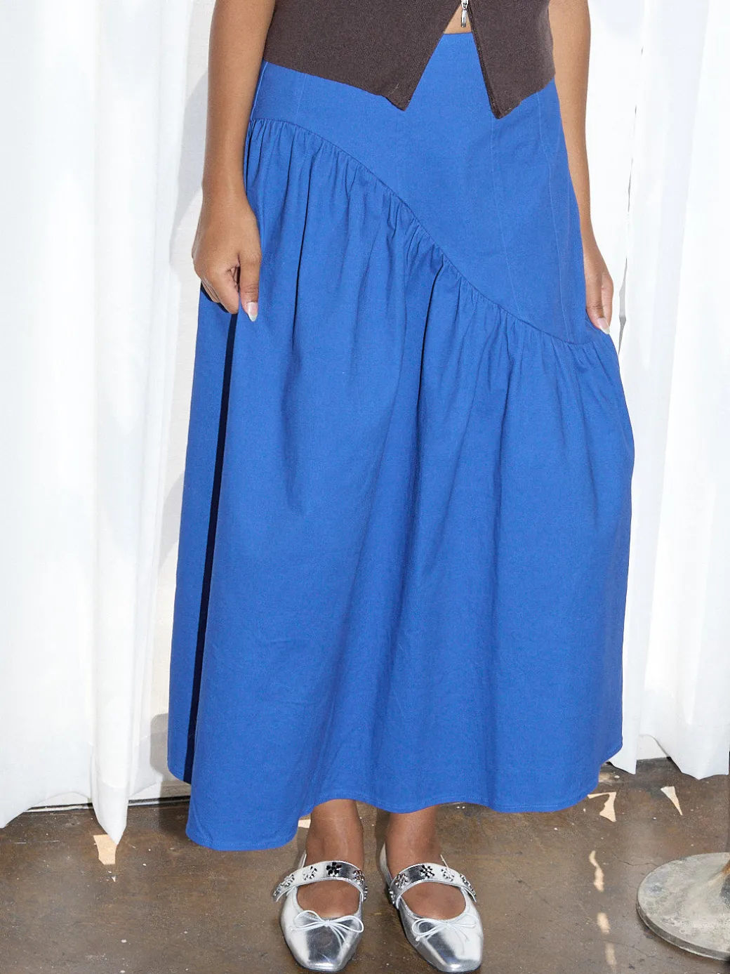 Maeve Midi Skirt - Cobalt