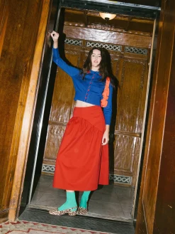 Maeve Midi Skirt - Merlot