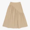 Maeve Midi Skirt - Toast Twill