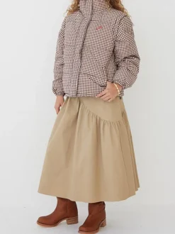 Maeve Midi Skirt - Toast Twill