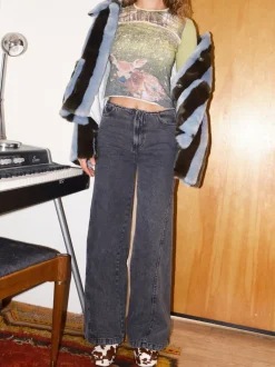 Magda Denim Pants - Black