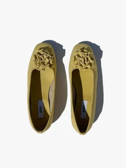 Marsha Rosette Slipper - Lemon