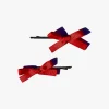 Mini Bow Bobby Pins - Red