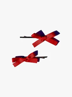 Mini Bow Bobby Pins - Red