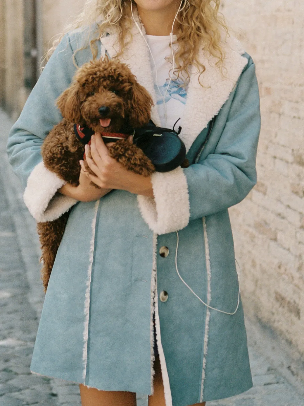 Nadia Sherpa Coat - Cloud Blue