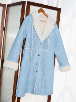 Nadia Sherpa Coat - Cloud Blue