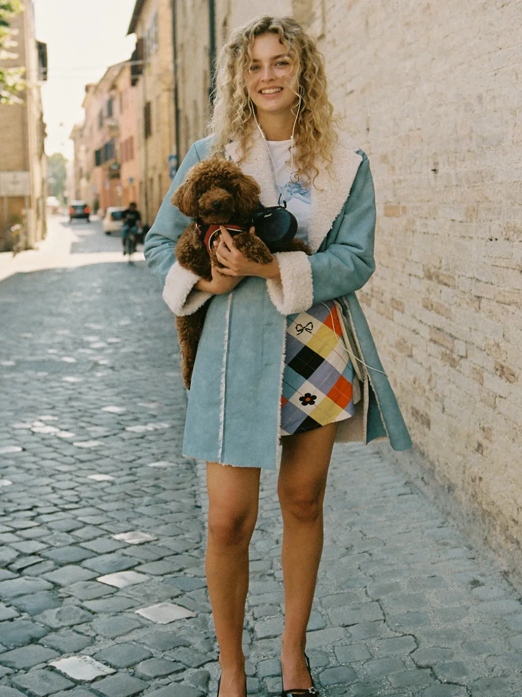 Nadia Sherpa Coat - Cloud Blue
