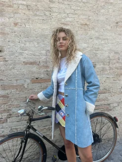 Nadia Sherpa Coat - Cloud Blue