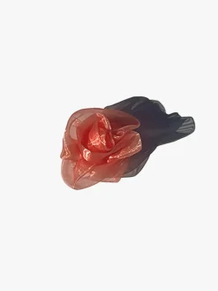 Organza Rose Clip - Peach