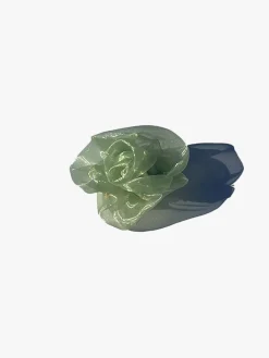 Organza Rose Clip - Sage Green