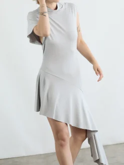 Plume Dress - Silver