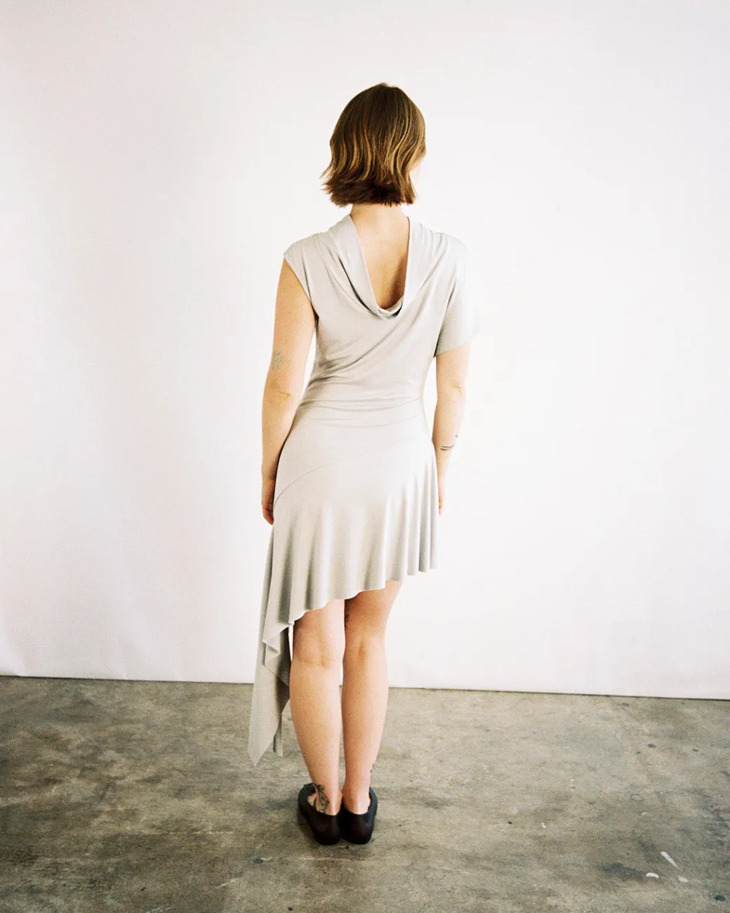 Plume Dress - Silver