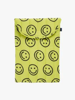 Puffy Laptop Sleeve - Yellow Happy