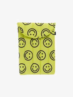Puffy Laptop Sleeve - Yellow Happy