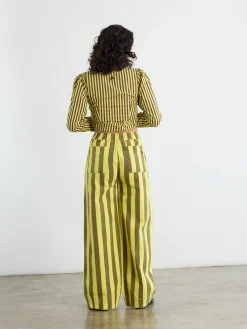 Rafe Pants - Yellow/ Choc Stripe