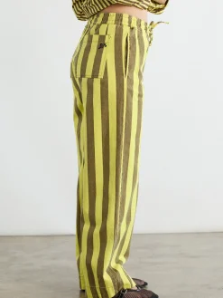 Rafe Pants - Yellow/ Choc Stripe