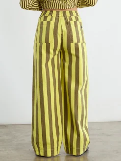 Rafe Pants - Yellow/ Choc Stripe