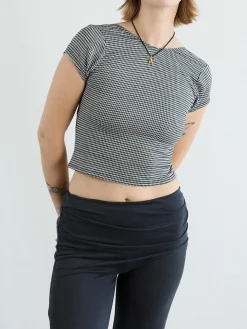 Rowan Tee - Caviar Gingham