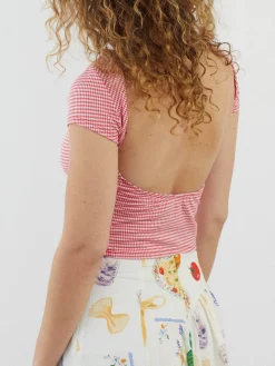 Rowan Tee - Pomodorro Gingham