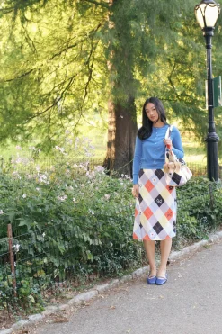 Sandy Midi Skirt - Cirque Argyle