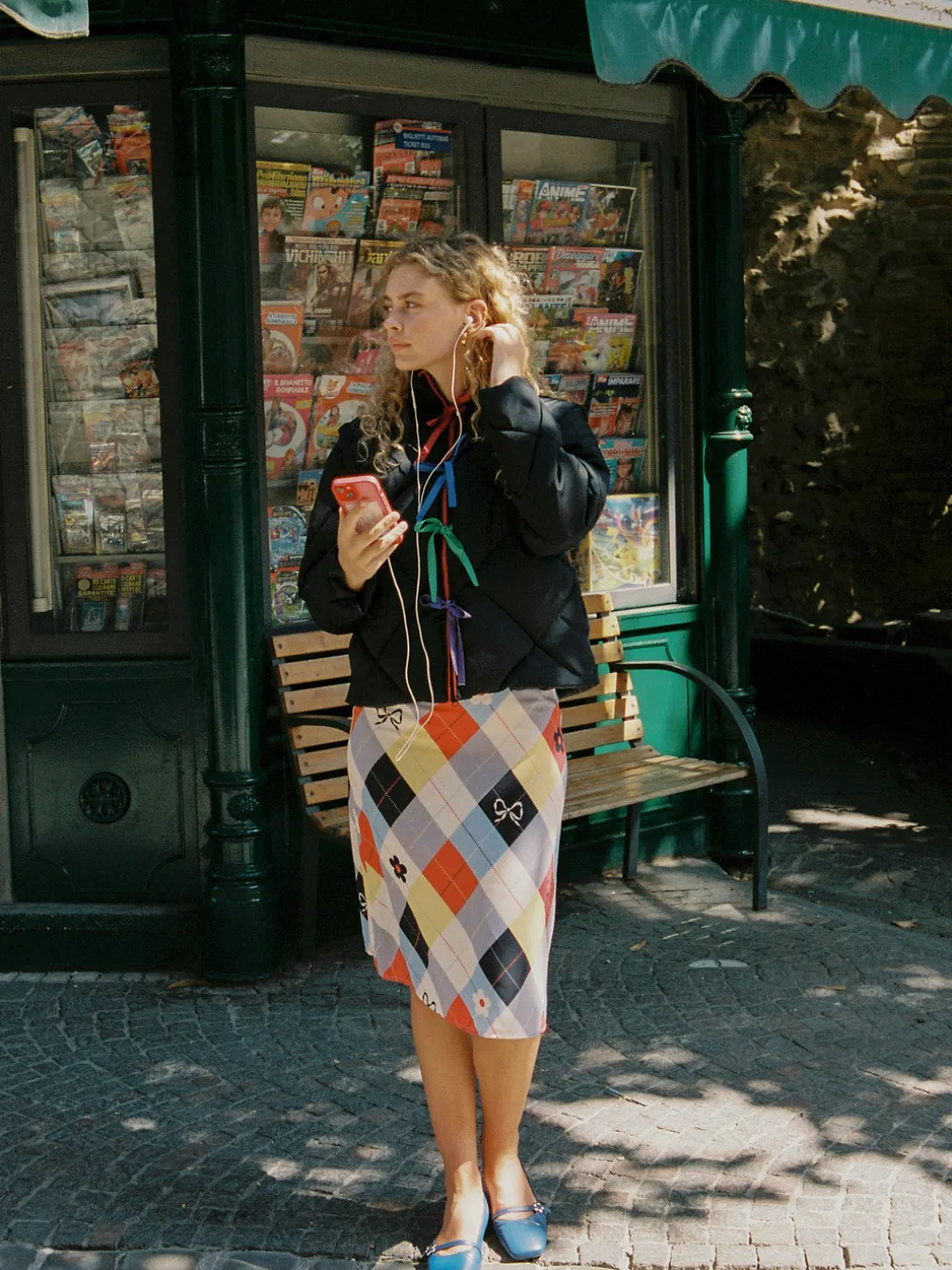 Sandy Midi Skirt - Cirque Argyle